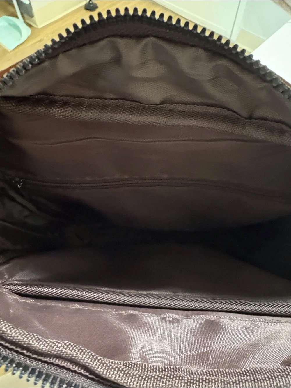 Tan Leather Messenger Bag for Men